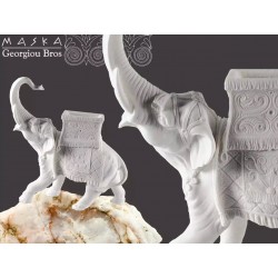 Słoń alabastrowy grecki 16cm 395-0485