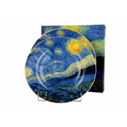 Komplet 2 talerze deserowe Van Gogh Gwiaździsta noc