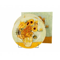Komplet 2 talerze deserowe Van Gogh Słoneczniki