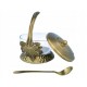 Cukiernica z łyżeczką antyczne złoto 463-6041